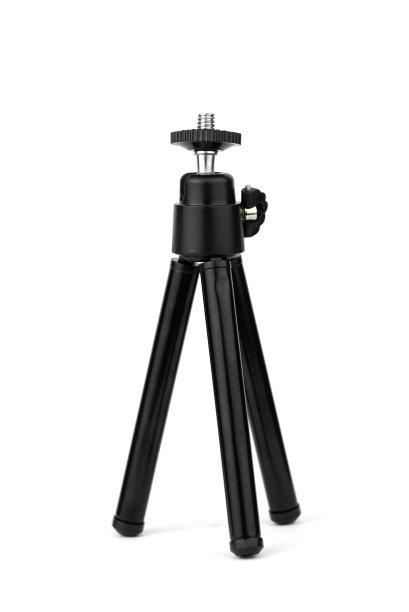 黑色的小金属相机三脚架图片下载