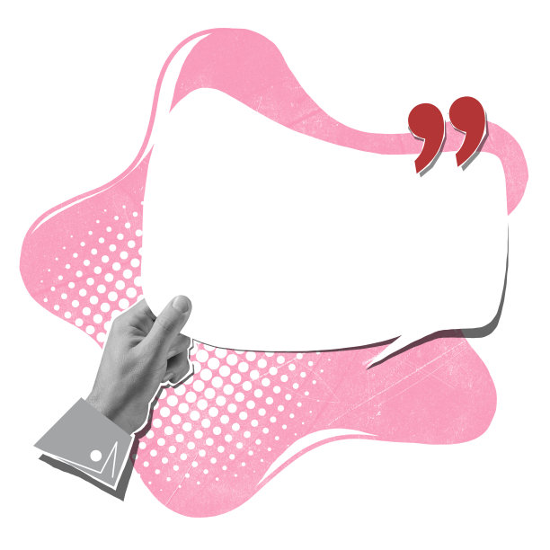 设计促销，广告，创意，产品和优惠。Bw的手与白色空洞的话语气泡在光的背景。当代艺术拼贴。图片下载