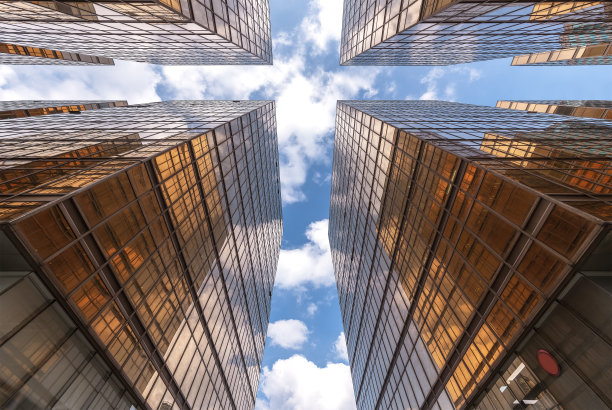 现代建筑的外观。构建抽象的背景图片下载