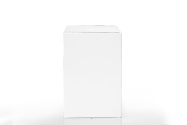 白色背景上的白框与剪切路径图片下载