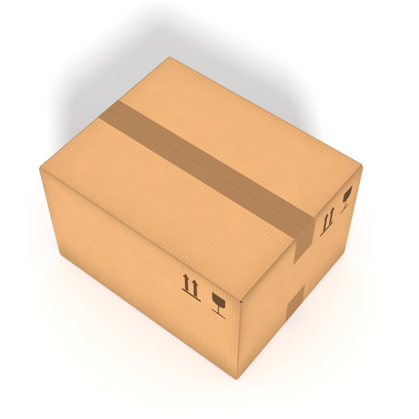 纸箱在白色背景上的3D插图图片下载