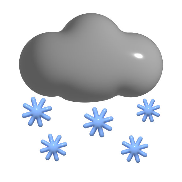 3D雪云灰色图标。3d暴风雪天气元素孤立在白色背景上。气候概念-柔软的棉花卡通蓬松的云。渲染塑料形状插图。图片下载