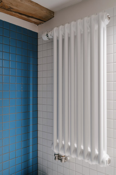 中央供暖系统挂在瓷砖墙上图片下载
