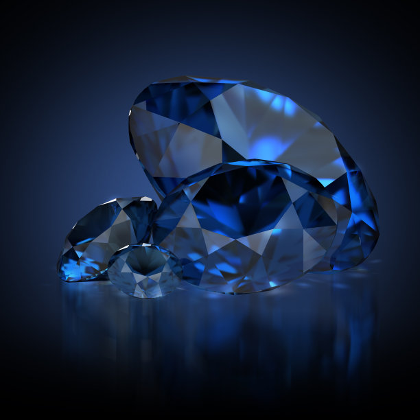 深色背景上的蓝宝石图片下载