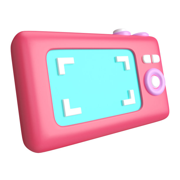 袖珍相机3D插图图标图片下载