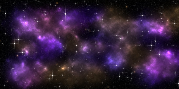 背景概念的自然，天空和星星充满了夜晚的天空。图片下载