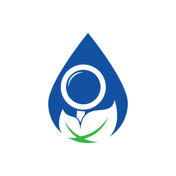 叶搜索下降形状概念矢量标志模板图片下载