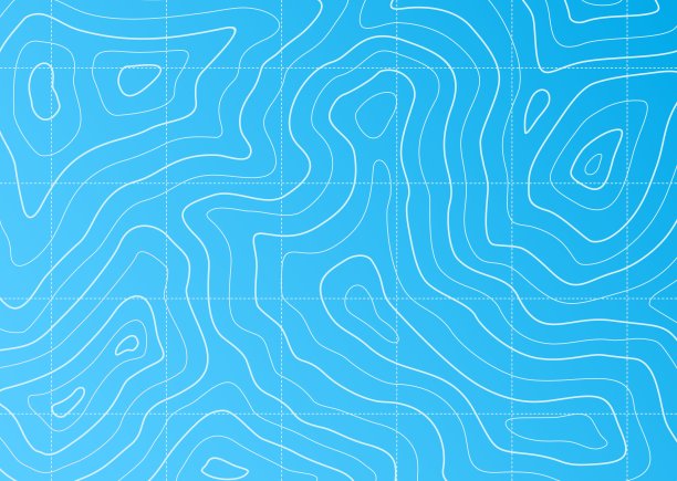线等高线海洋或海洋地形图图片下载