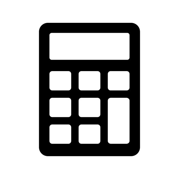 计算器图标矢量设计模板在白色背景图片下载