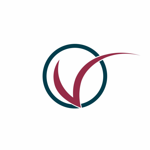 字母V的首字母。圈框架。图片下载