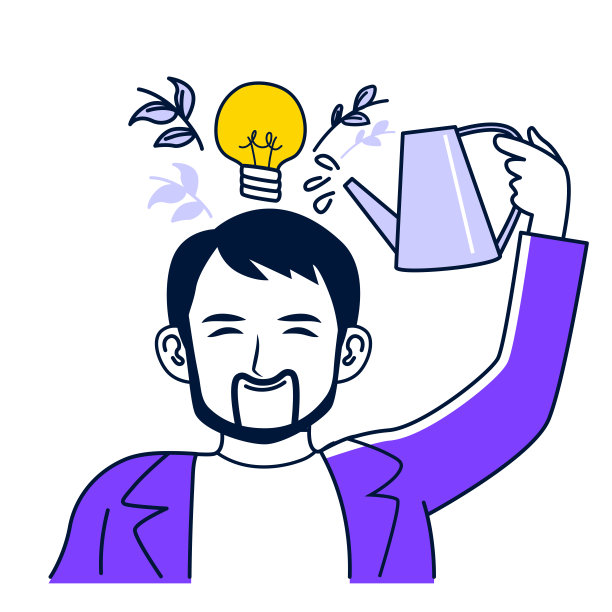 男人浇灌创意图片下载