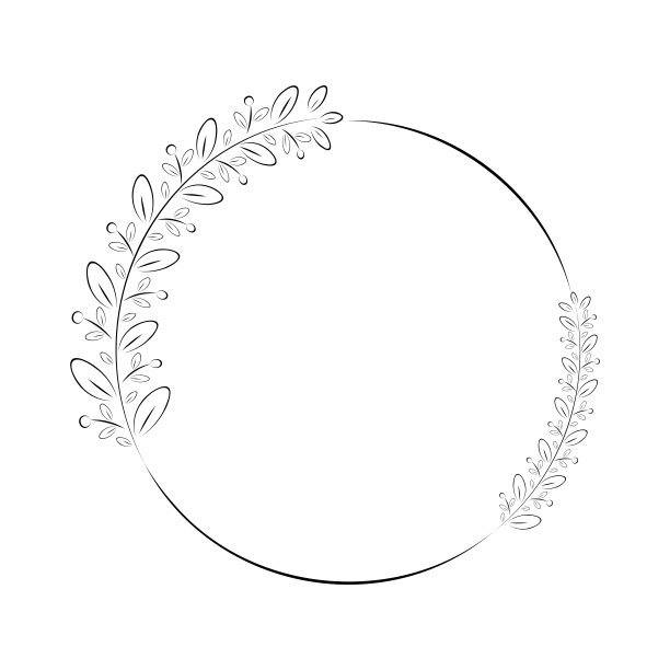 树枝满叶手工绘制各种图案适合装饰婚礼卡片，派对，派对，横幅，标志。图片下载