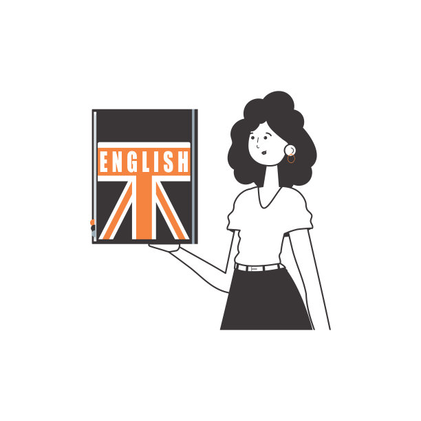 英语老师。学习一门外语的概念。线性风格。孤立的,矢量插图。图片下载