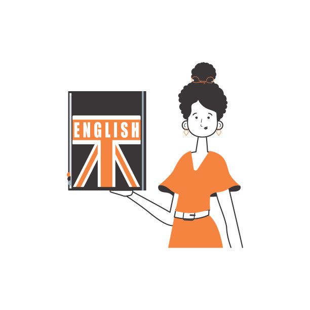 英语老师。学习一门外语的概念。线性时尚风格。孤立的,矢量插图。图片下载