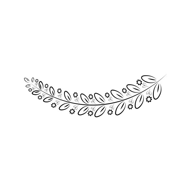 树枝满叶手工绘制各种图案适合装饰婚礼卡片，派对，派对，横幅，标志。图片下载