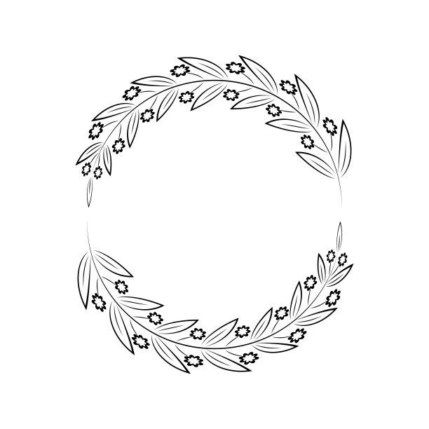 树枝满叶手工绘制各种图案适合装饰婚礼卡片，派对，派对，横幅，标志。图片下载