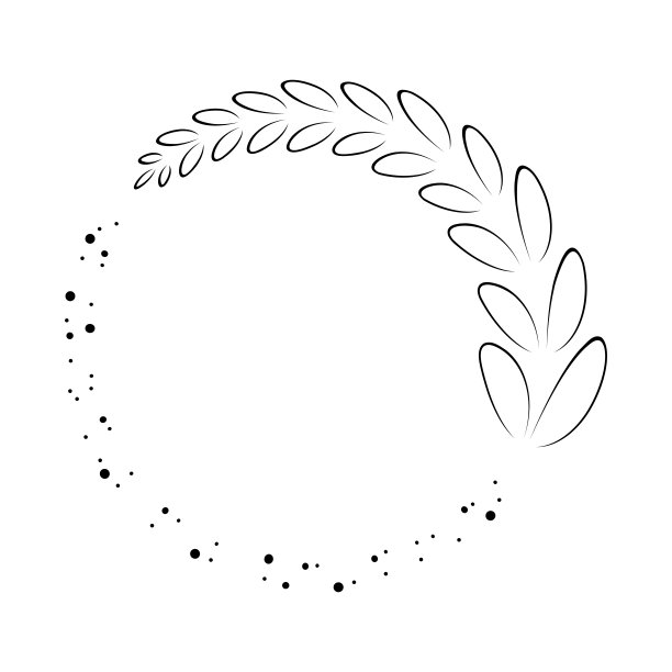 树枝满叶手工绘制各种图案适合装饰婚礼卡片，派对，派对，横幅，标志。图片下载