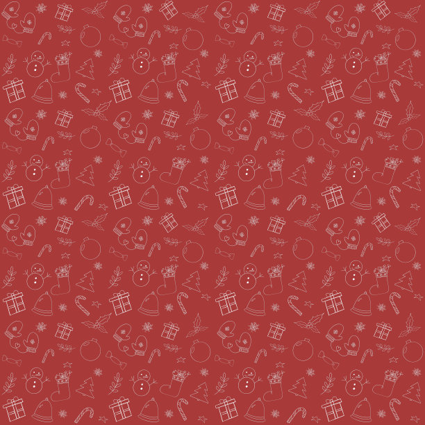 可爱的圣诞无缝图案图片下载