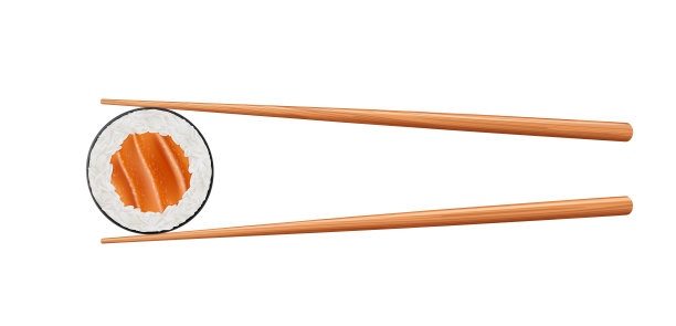 寿司卷，清酒卷配鱼。亚洲食品。图片下载