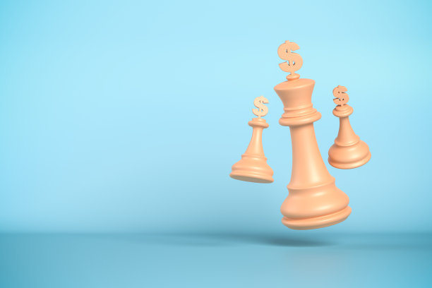 经营策略概念:棋子上有美元符号。图片下载