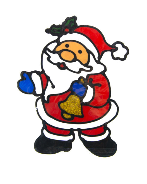 装饰元素圣诞窗花贴纸节日孤立在白色上图片下载