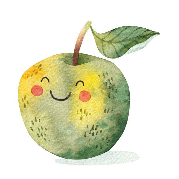 快乐的青苹果图片下载