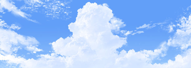 蓝天上的积雨云图片下载