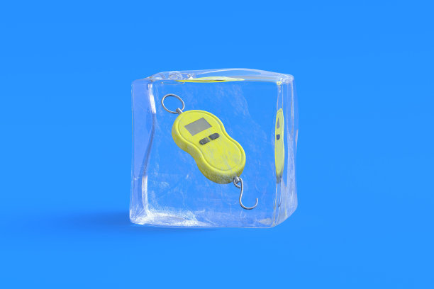 手在冰块中秤。三维演示图片下载