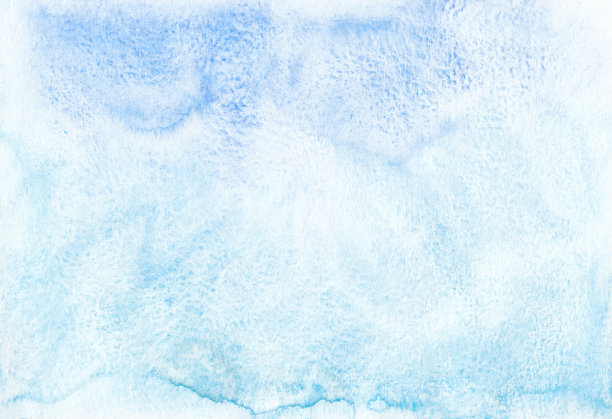 水彩柔和的蓝色背景纹理。纸上的污渍，手绘的。图片下载