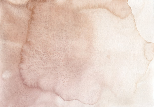 水彩柔和米色渐变背景纹理，手绘。水彩画浅棕色背景，纸上的污渍。图片下载