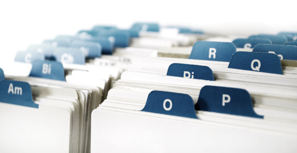 组织联系人和客户网络的商业索引卡图片下载