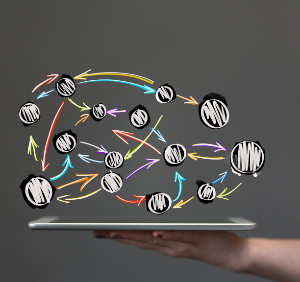 通过一个人手指上的iPad连接网络图片下载