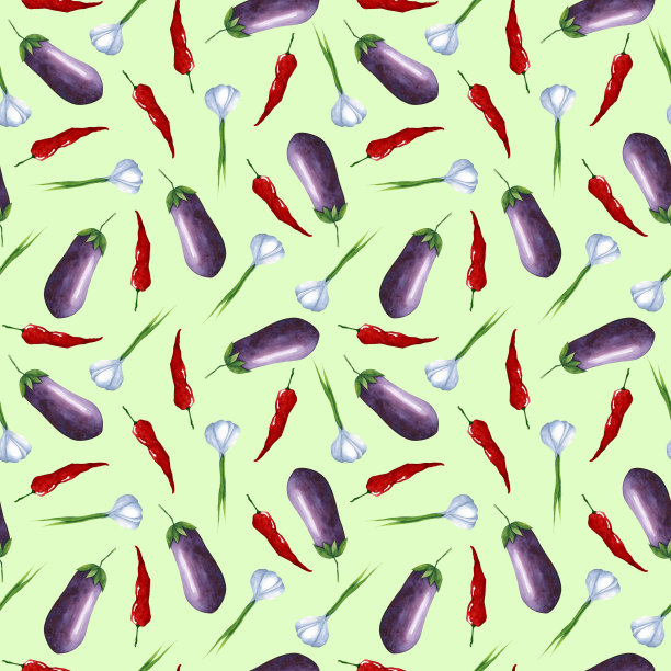 薄荷绿色的植物图案图片下载