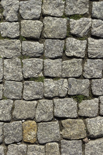 阳光下的鹅卵石路的特写——作为背景和墙纸的好图片图片下载