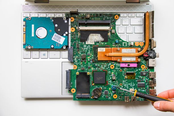 电子主板，等距处理器芯片，主板零件和笔记本电脑图片下载