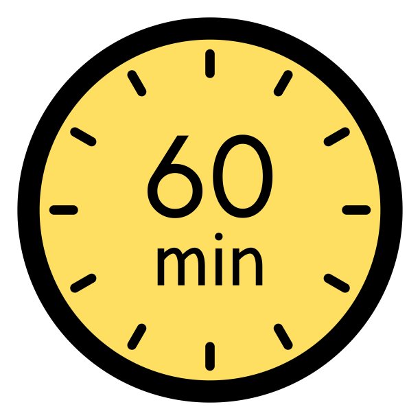 60分钟，时间概念，计时器插图，矢量。图片下载