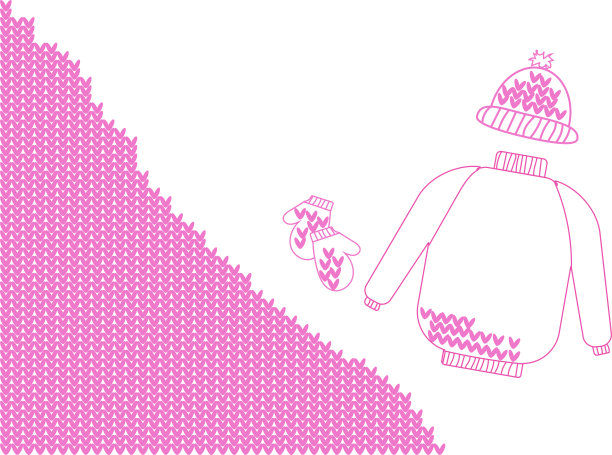 现代织物设计插画。复古风格的针织服装。矢量图形。秋天的装饰。为任何目的图片下载