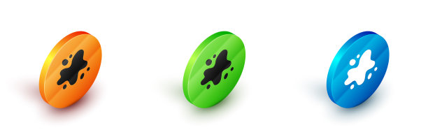 等距水溢出图标隔离在白色图片下载