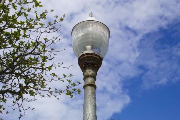 巴西里约热内卢科帕卡巴纳堡垒的旧灯柱图片下载