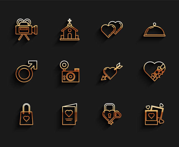 集线购物袋与心电影院相机图片下载