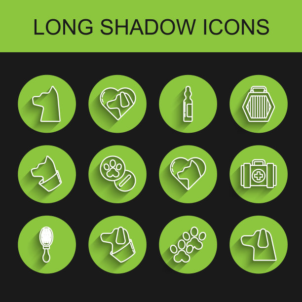 设置线毛刷的狗和猫狗猫爪图片下载