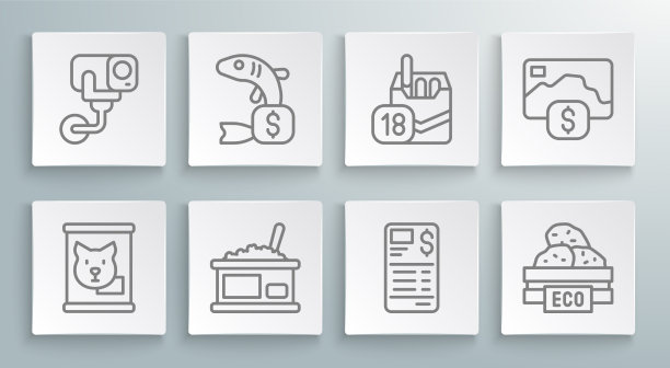 为鱼罐头设置罐头食品价格标签图片下载