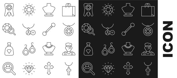 在连锁珠宝商身上设置基督教十字架图片下载