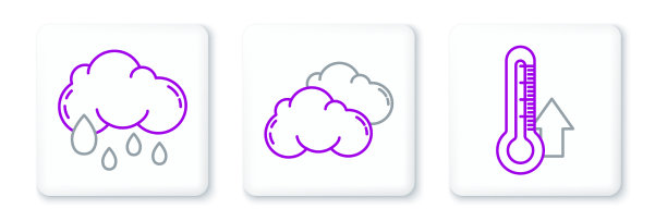 设置线温度计云雨和图标图片下载