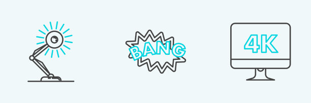 设置线计算机PC显示器与4k视频图片下载