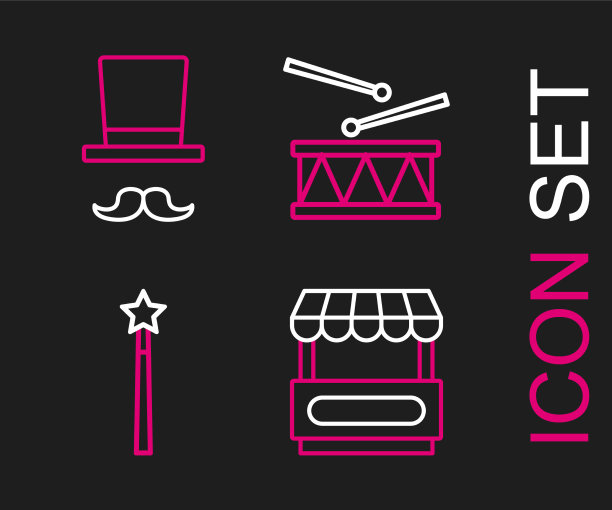 设置线快速街头餐车魔术棒鼓图片下载