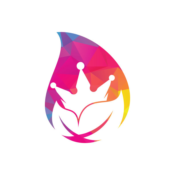 叶冠滴形概念矢量标志设计。图片下载