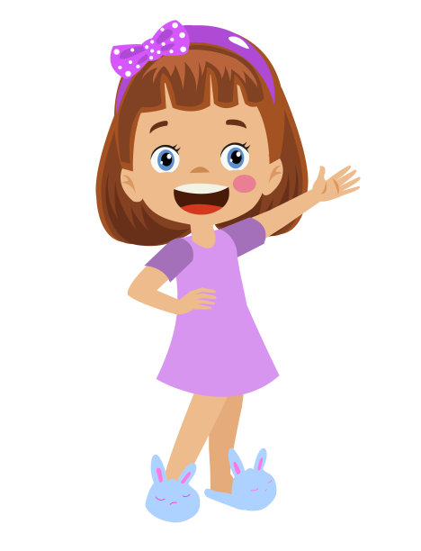 可爱的女孩穿着兔子拖鞋图片下载