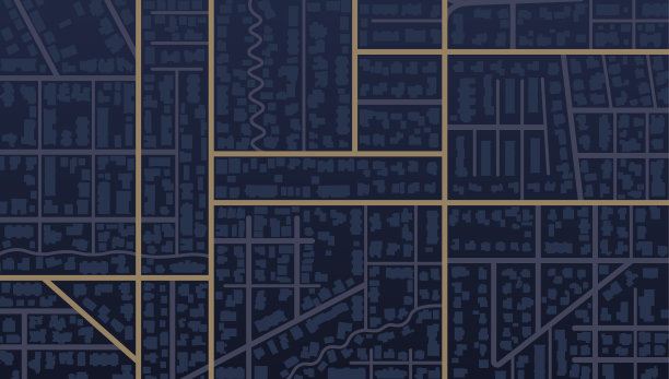 城市地图。GPS导航器。虚构的分区规划。俯视图，从上面看。抽象的背景。可爱的简单的设计。平面风格矢量插图。矢量，图示在白色上隔离。图片下载
