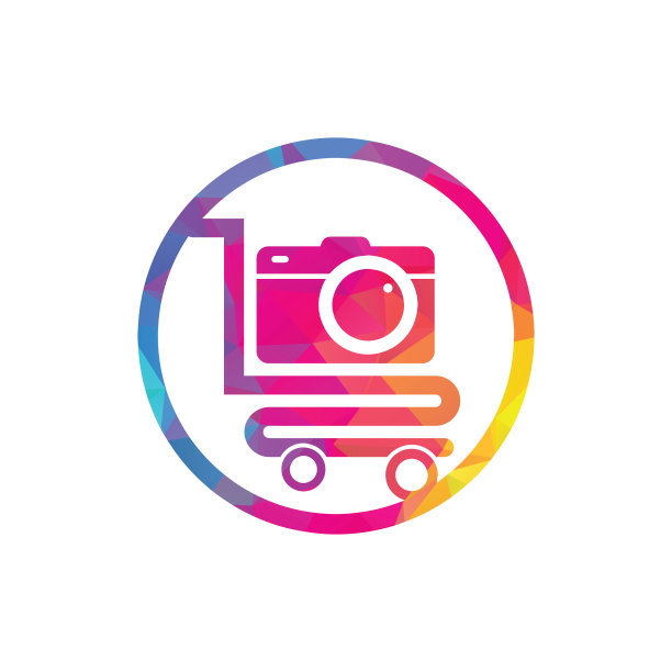 相机商店Logo矢量图标。图片下载
